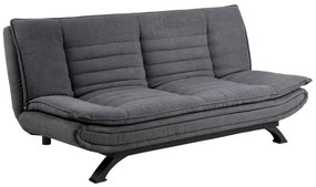 Canapea extensibilă Oakland 339Numărul de locuri: 4, Gri inchis, 91x196x98cm, 42 kg, Picioare: Metal, Lemn: Pin