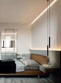 Pendul stil minimalist Spot GU10 SPLIT negru L-30cm