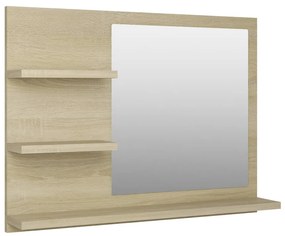 805009 vidaXL Oglindă de baie, stejar Sonoma, 60 x 10,5 x 45 cm, PAL
