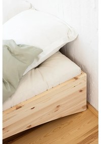 Pat matrimonial în culoare naturală din lemn de pin fără tăblie 160x200 cm Orbit – Karup Design