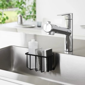 Suport pentru accesorii de spălat negru autoadeziv din metal Film Hook – YAMAZAKI