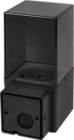 Aplica de perete pentru exterior cu senzor, 1xE27/40W/230V, IP44, negru/fumuriu