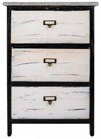 Comoda cu 3 sertare Prier, Creaciones Meng, 40x29x58 cm, lemn de paulownia