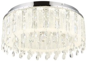 Lustra LED aplicata cu telecomanda KLUNKA crom