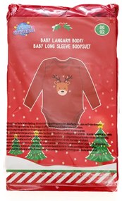 Body pentru copii cu maneca lunga CHRISTMAS GIRLS rosu - diferite marimi Marime: 62 - 68