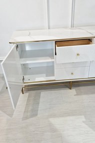 Comoda Violino alb/auriu L150 cm