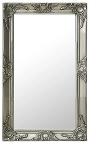 Oglinda de perete in stil baroc, argintiu, 50 x 80 cm 1, Argintiu, 50 x 80 cm