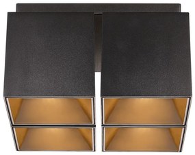 Corp aplicat cu 4 spoturi design modern ETHAN negru