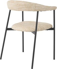 Set de 2 scaune design LUX Julio, Boucle sonata cream