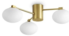 Lustra aplicata design modern Hermes pl3 d60 alama/alba