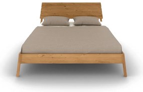 Pat matrimonial în culoare naturală din lemn de stejar 200x200 cm Twig – The Beds