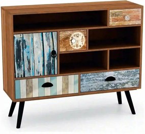 Comoda MEZO KM3, multicolor, PAL/metal, 93x29x80 cm