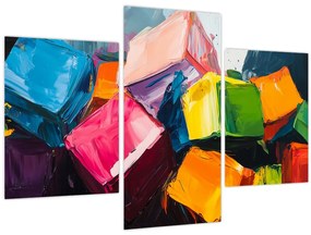 Tablou - Cuburi colorate (90x60 cm)