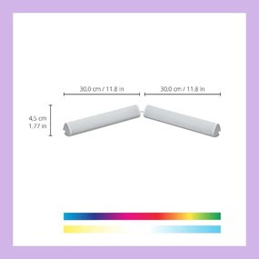 WiZ - Set 2x lampă LED RGBW dimabilă BAR LED/5,5W/230V Wi-Fi