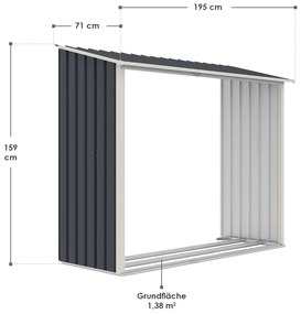 Magazin pentru lemne pentru casa metalica XL