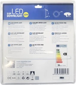 Corp de iluminat LED încastrat Aigostar ULTRATHIN LED/20W/230V 3000K crom mat