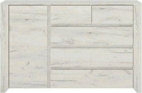 Comoda ANGEL TIP 41, alb, PAL melaminat, 118,7x76,5x40,2 cm