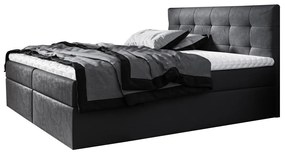 Expedo Pat tapițat boxspring BRIGITE + topper, 120x200, jasmine 100