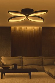 Eriphos Negru-Galben Lumină Candelabru de design interior Negru 65x4x80 cm