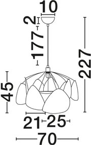 Lustra decorativa living sau dining OLINA caisa