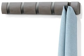 Cuier cu 5 carlige rabatabile Umbra Flip Ash