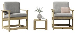 Set mobilier de gradina, 3 piese, lemn de pin impregnat
