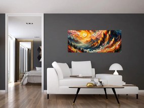 Tablou - Munte acoperit de soare (120x50 cm)