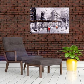 Tablou - Pictură în ulei a orașului II. (90x60 cm)