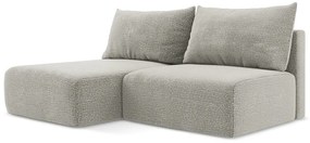 Colțar gri deschis extensibil/cu spațiu de depozitare (cu colț pe partea stângă) Kalena – Makamii