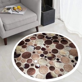 Covor rotund antiderapant, 100x100 cm, COR015