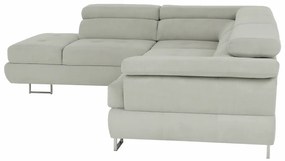 Set canapea cu spaţiu de depozitare, gri deschis, material textil, stânga, BUTON R