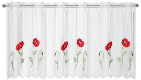 Perdea albă 155x45 cm Poppies – Sehlbach