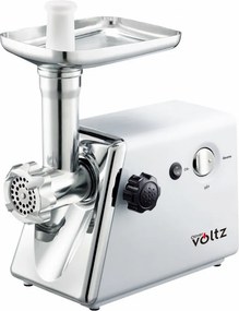 La mâna a doua: Masina de tocat carne cu accesoriu rosii Oliver Voltz OV51991C, 1600W, invers, accesorii, alb