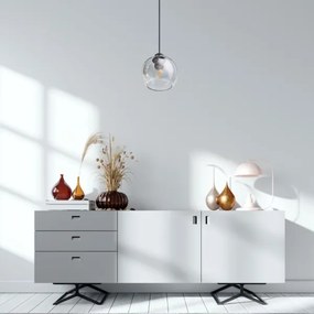 Lustră pe cablu LATIL 1xE27/60W/230V negru