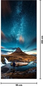 Fototapet pentru ușă - Calea lactee albastră (95x205cm)