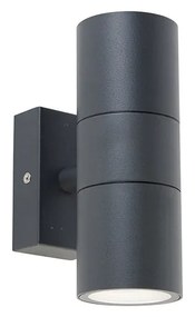 Lampă de perete exterioară gri închis cu 2 lumini IP44 - Duo