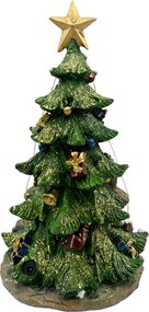 Decor Craciun - Brad cu Scena Religioasa NATIVITY, Muzical si cu LED, 31cm