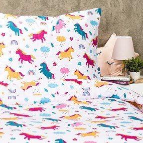 Lenjerie de pat pentru copii din bumbac 4Home Unicorn, 160 x 200 cm, 70 x 80 cm