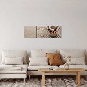 Tablou - Grădina Zen (cu ceas) (90x30 cm)