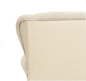 Șezlong bej cu tapițerie din catifea reiată Lord – Ropez