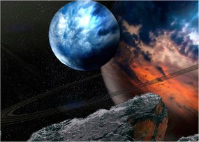 Tablou planetei în cosmos (70x50 cm)