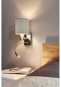 Aplică de perete gri/argintie LED PASTERI – EGLO