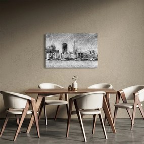 Tablou - Oraș de artă de cafea (90x60 cm)