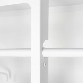 Cuier de perete alb cu raft din oțel 100 cm Luno Small – Spinder Design