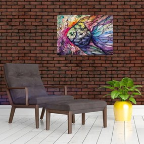 Tablou pe sticlă - Peștișorul colorat (70x50 cm)
