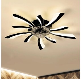 Brilagi-LED Lampă cu ventilator, dimabilă LED/50W/230V 3000-6500K negru+DO