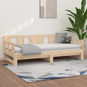vidaXL Pat extensibil de zi, 2x(80x200) cm, lemn masiv de pin