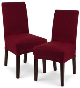 Husă multielastică 4Home Comfort pentru scaun, bordo, 40 - 50 cm, set 2 buc., roșu