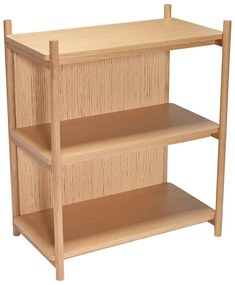 Bibliotecă în culoare naturală cu aspect de lemn de stejar 75x88 cm Heritage – Hübsch
