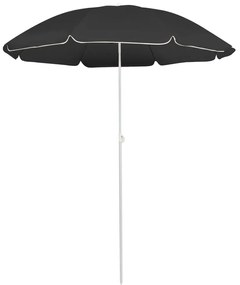 vidaXL Umbrelă de soare de grădină, stâlp din oțel, antracit, 180 cm